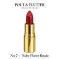 Pout & Flutter Beauty Bar No. 7 — Ruby Flutter Royale Lipstick