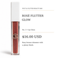 Pout & Flutter Beauty Bar No. 3 — Rosé Flutter Glow Lip Gloss