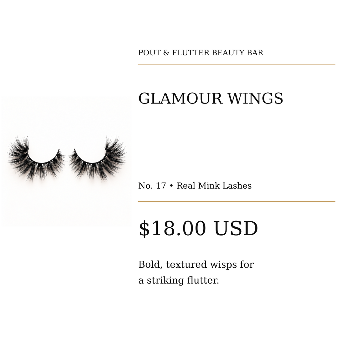 Glamour Wings — No. 17 Real Mink Lashes