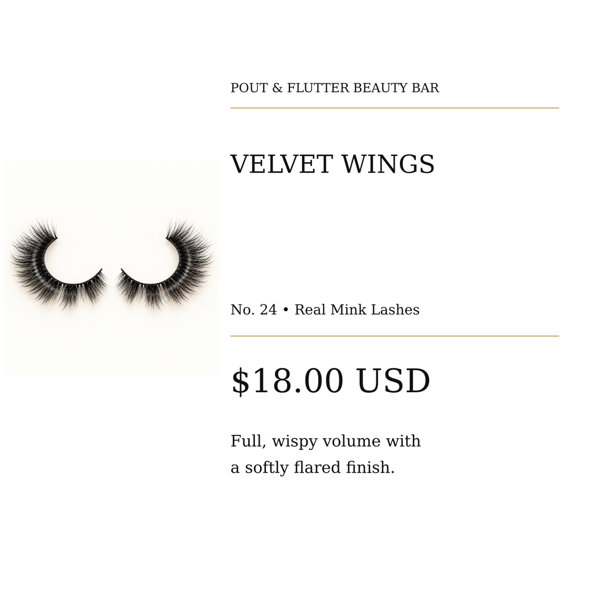 Velvet Wings — No. 24 Mink Lashes