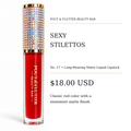 Pout & Flutter Beauty Bar No. 27 — Sexy Stilettos Long-Wearing Matte Liquid Lipstick