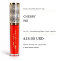 Pout & Flutter Beauty Bar No. 25 — Cherry Pie Long-Wearing Matte Liquid Lipstick
