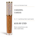Pout & Flutter Beauty Bar No. 13 — Caramel Caress Long-Wearing Matte Liquid Lipstick